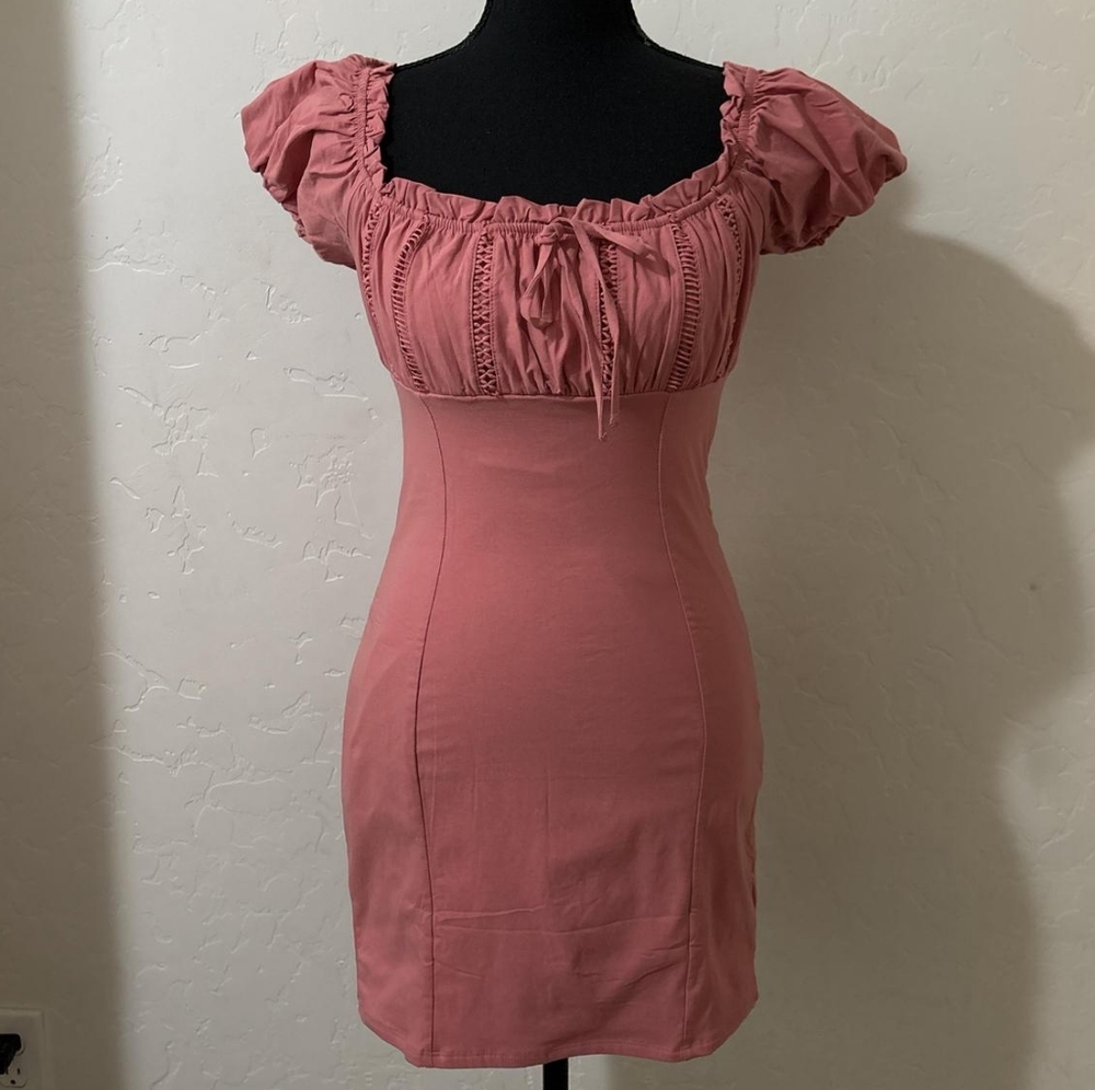 Blashe Dusty Rose Cottage Core Style Pink Dress Size Medium